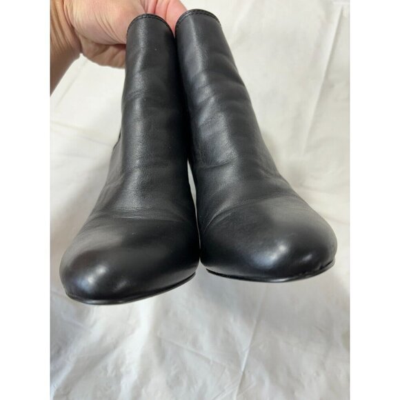 Steve Madden Rookie Black Leather Crocodile Embossed Bootie Size 7.5 M - Picture 9 of 12